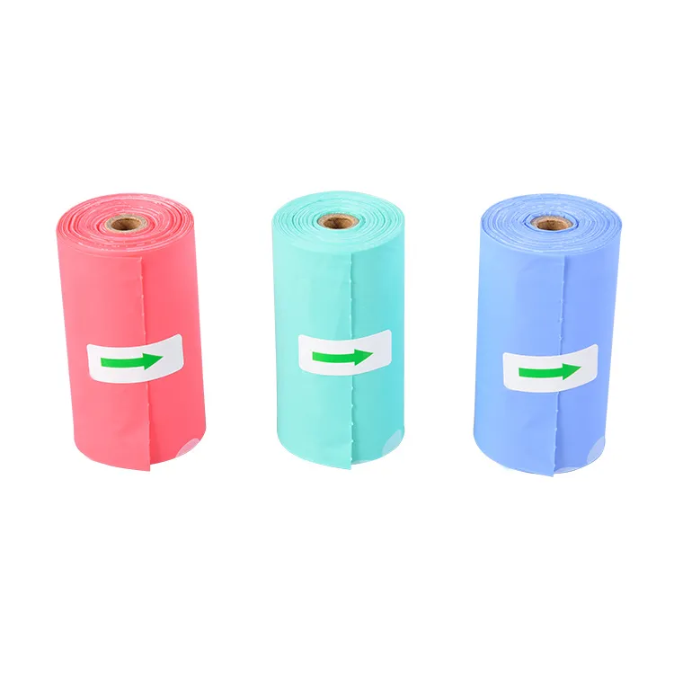 100% Biodegradable Packaging Poop Bags Cornstarch Plastic Garbage Trash Dog Poop Bags