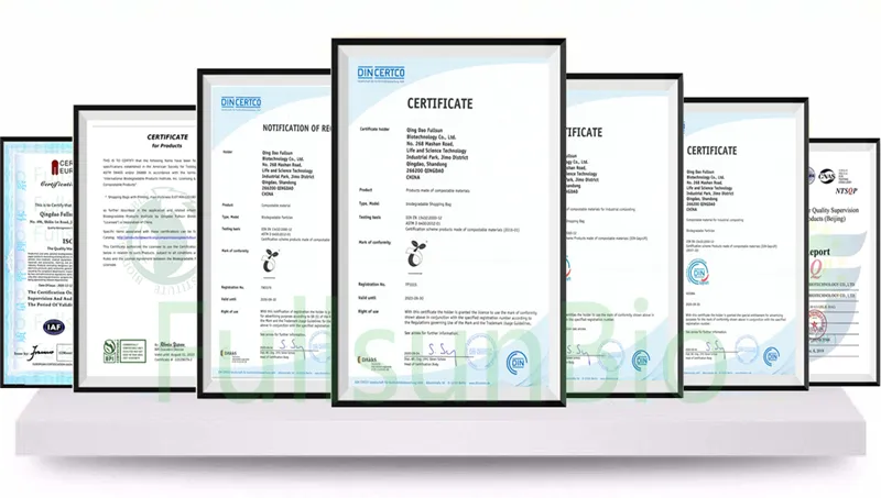 100% EU Certification Biodegradable Bioplastic Compostable Disposable Flat Roll Pack Restaurant Household Kitchen Use UK Garbage Trash Bags