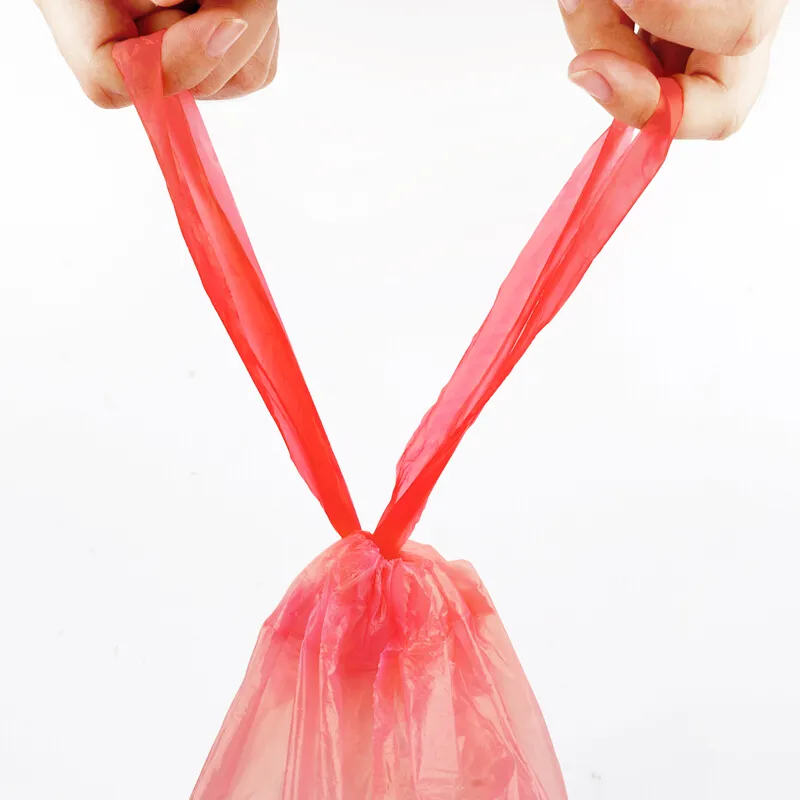 13 Gallon Plastic Trash Bag Drawstring Garbage Bag on Roll for Kitchen