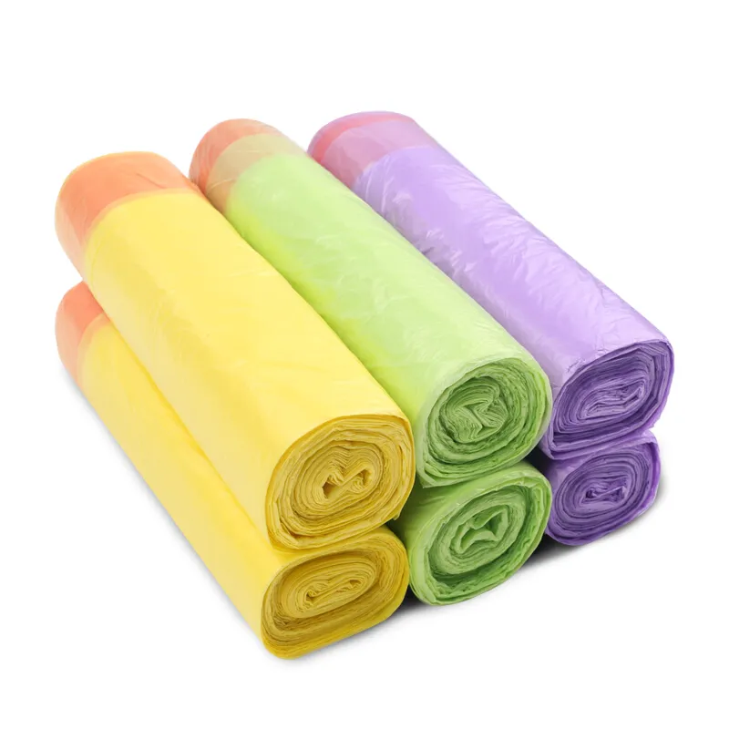 13 Gallon Plastic Trash Bag Drawstring Garbage Bag on Roll for Kitchen