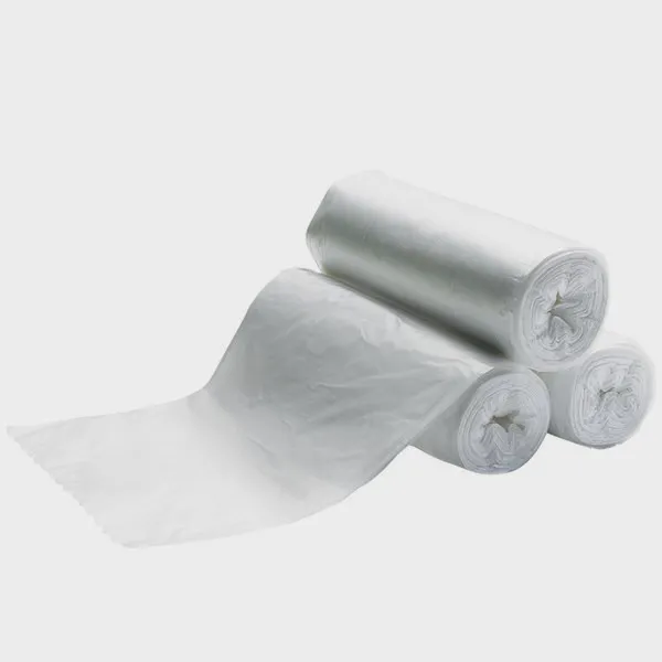 18 Gallon Grocery Bag Carrier Disposable White Plastic Trash Can Liners