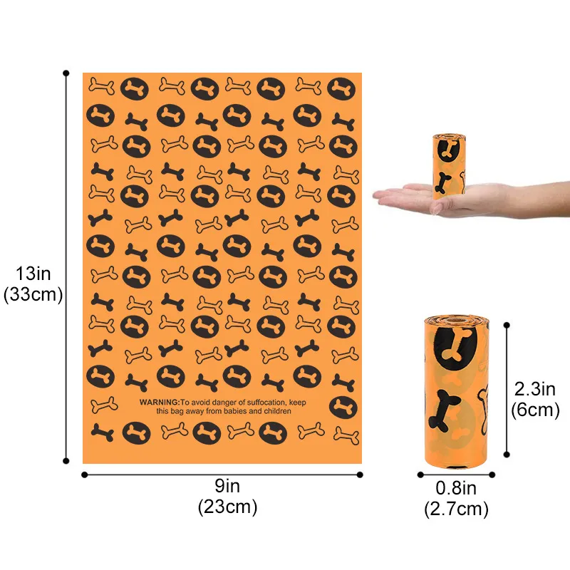 2021 New Style Extra Strong Biodegradable Plastic Dog Pets Poop Bag, Compostable Dog Poop Bag Measures 9*13 Inches