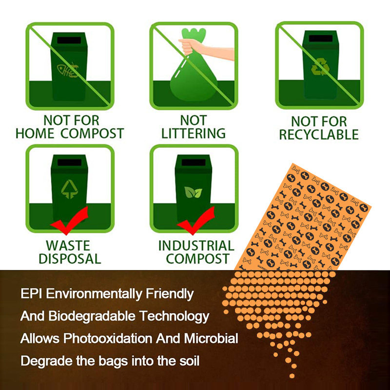 2021 New Style Extra Strong Biodegradable Plastic Dog Pets Poop Bag, Compostable Dog Poop Bag Measures 9*13 Inches