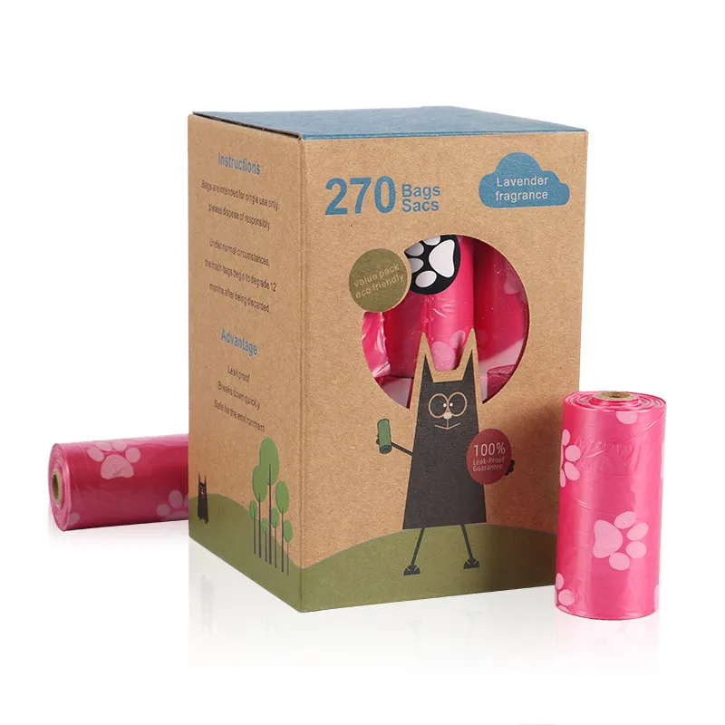 2021 New Style Extra Strong Biodegradable Plastic Dog Pets Poop Bag, Compostable Dog Poop Bag Measures 9*13 Inches