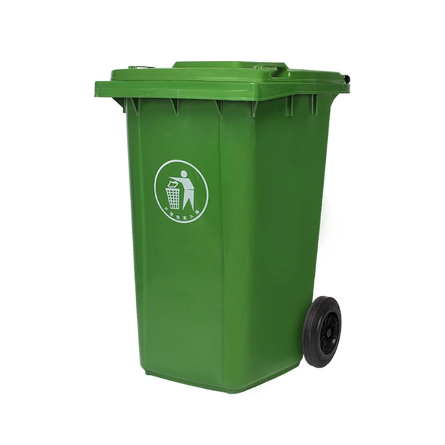 240L Dustbin Plastic Sale Price Garbage Containers Plastic Waste Bin with Wheels OEM