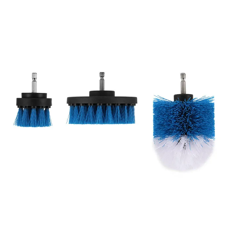 3 PCS with Extension of The Rod Drill Brush Set for Car and Floor Cleaning