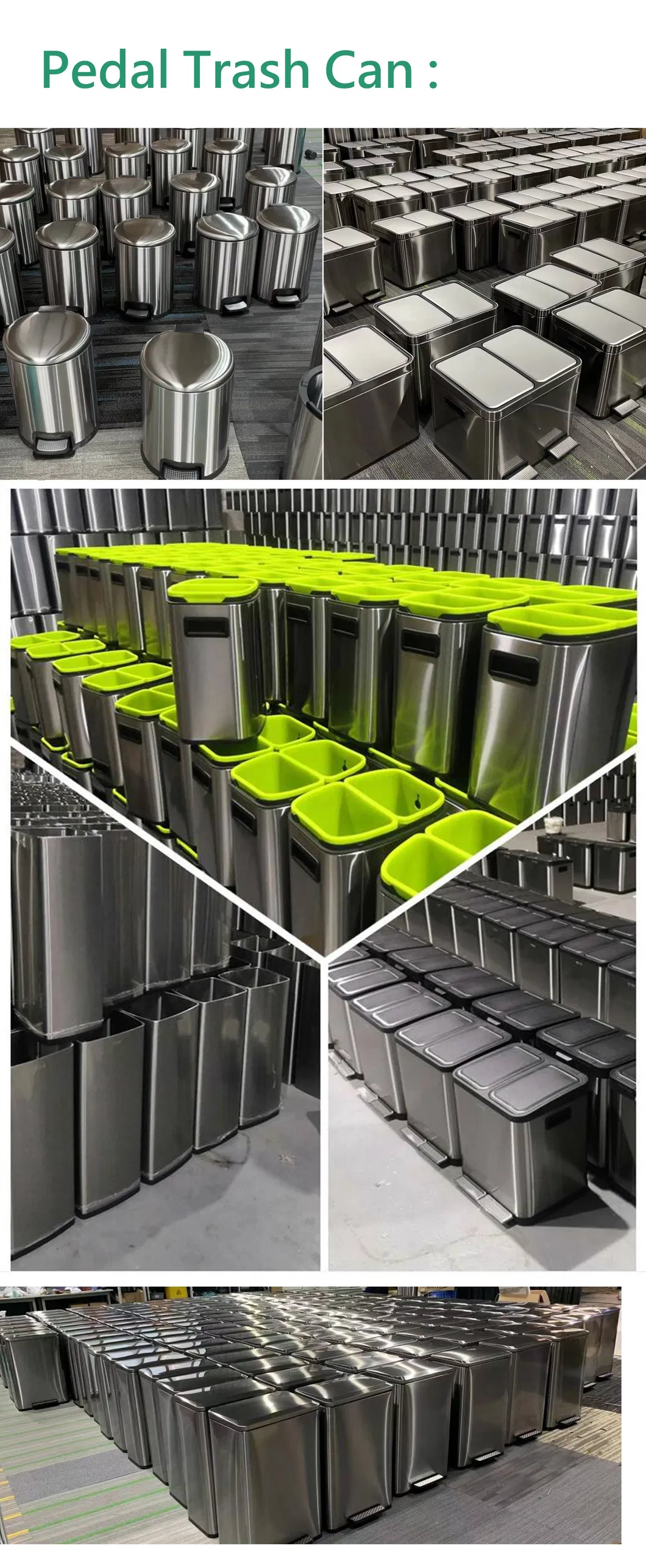 30L Brushed Stainless Steel Waste Bin Pedal Operated with Removable Inner Bucket, Hands Free, Soft Close Lid, Fingerprint Coating Finish