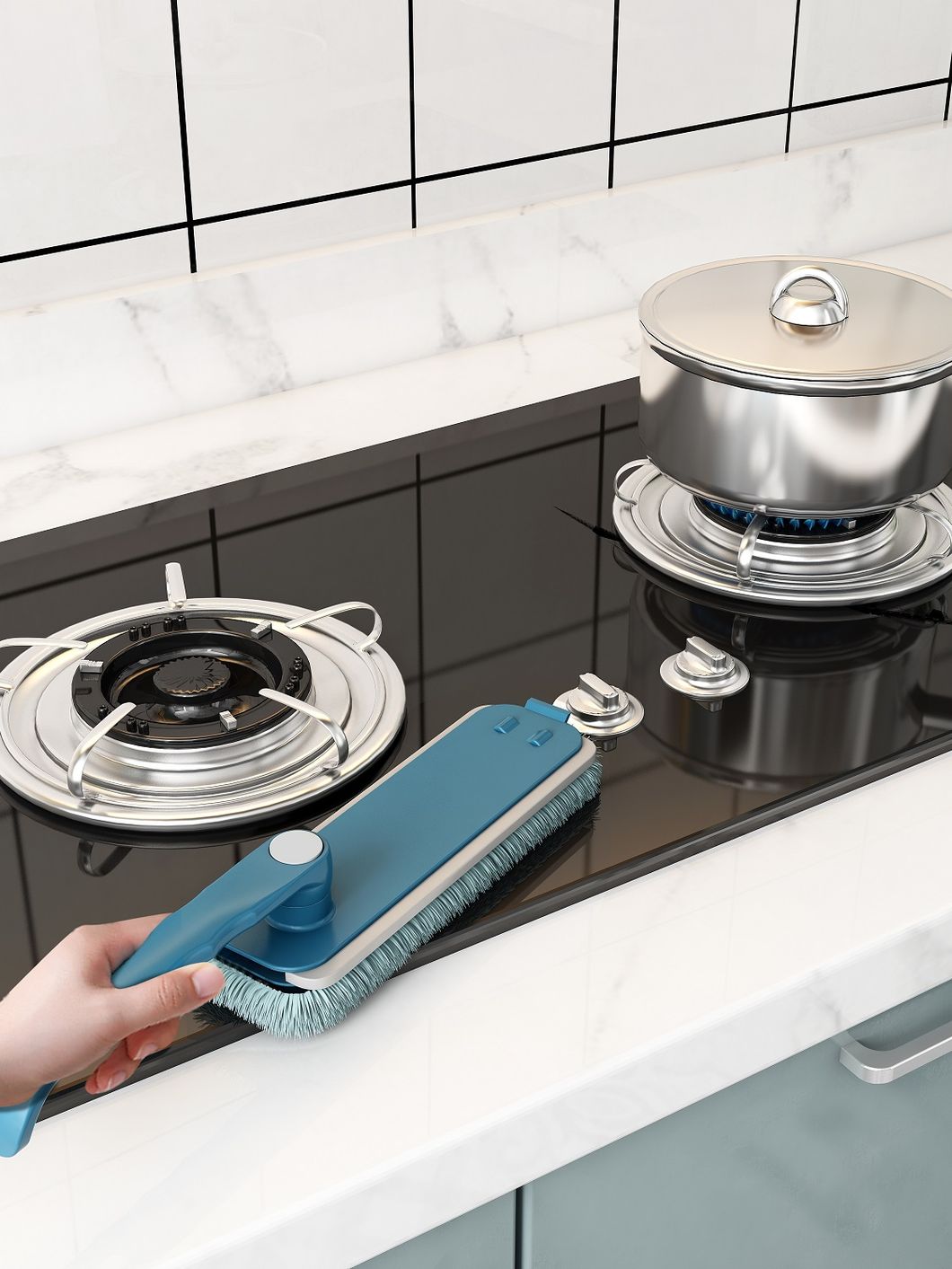 Benheng Multi-Functional Scrubbing and Cleaning Brush Scouring Pad Brush Table Desk Window Wiper
