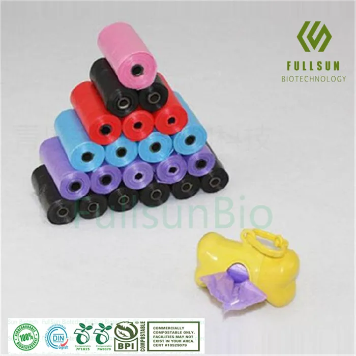 Biodegradable Compostable Disposable Color Doggy Poop Garbage Bags