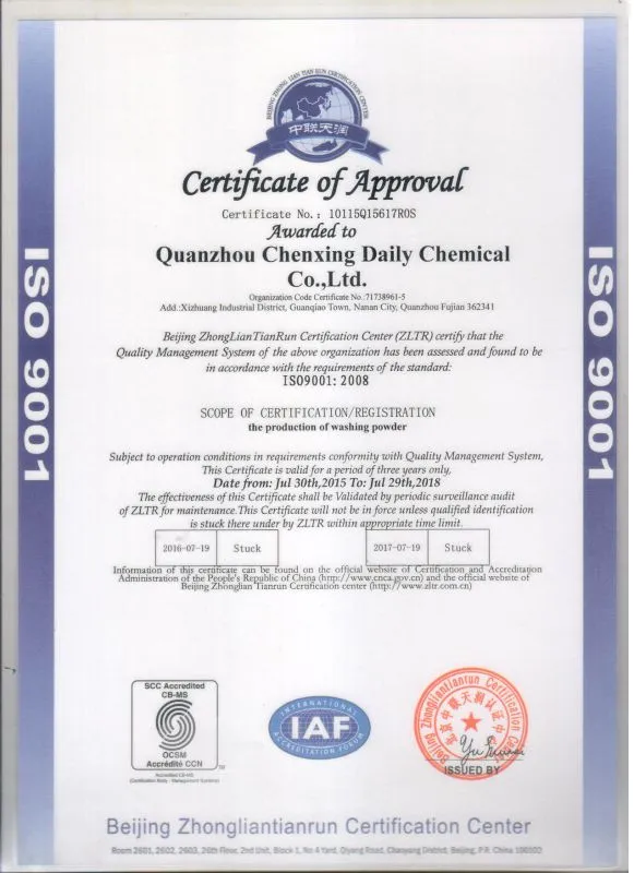 Biodegradable Laundry Detergent Washing Powder in 20kg Package