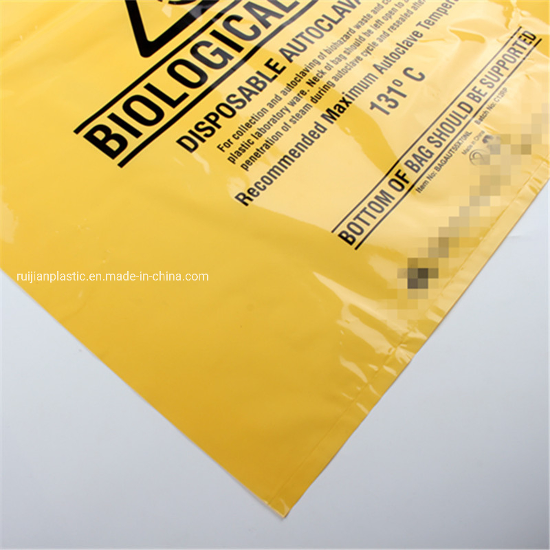 Colored Medical Infectious Waste Bags, Biohazard Garbage Bags