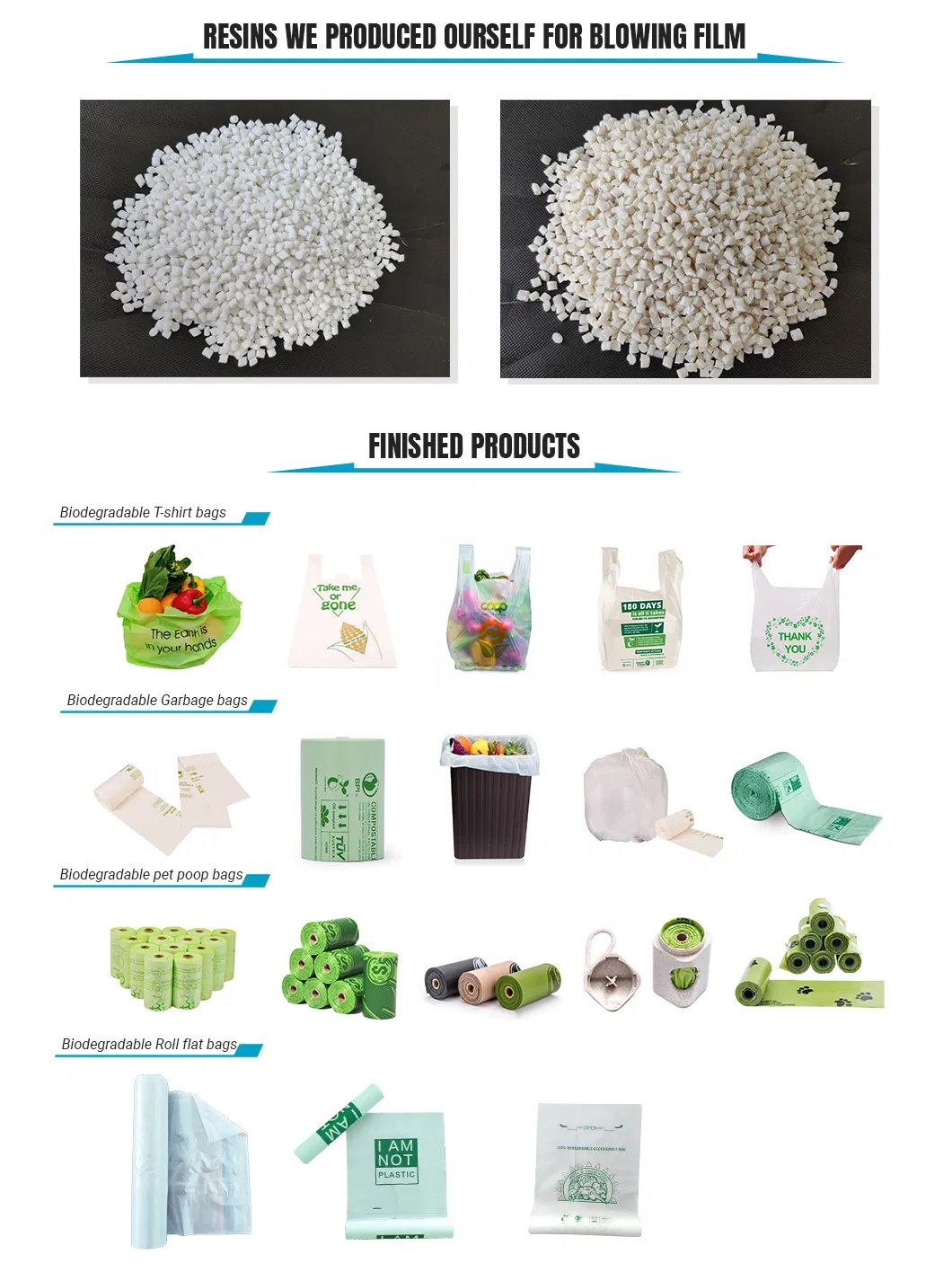 Compostable Garbage Bag Made by Corn Starch, Garbage Bag, Trash Bag, Bin Liners