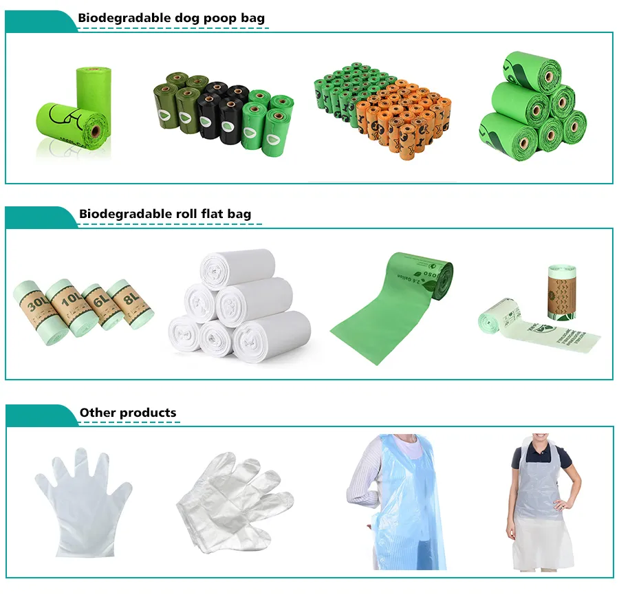 Custom Bio Compostable Punch Shopping Snack Fruit Grocery T-Shirt Pet Trash Degradable Vest Plastic Handle Gift Disposable Biodegradable Dog Pet Waste Bag