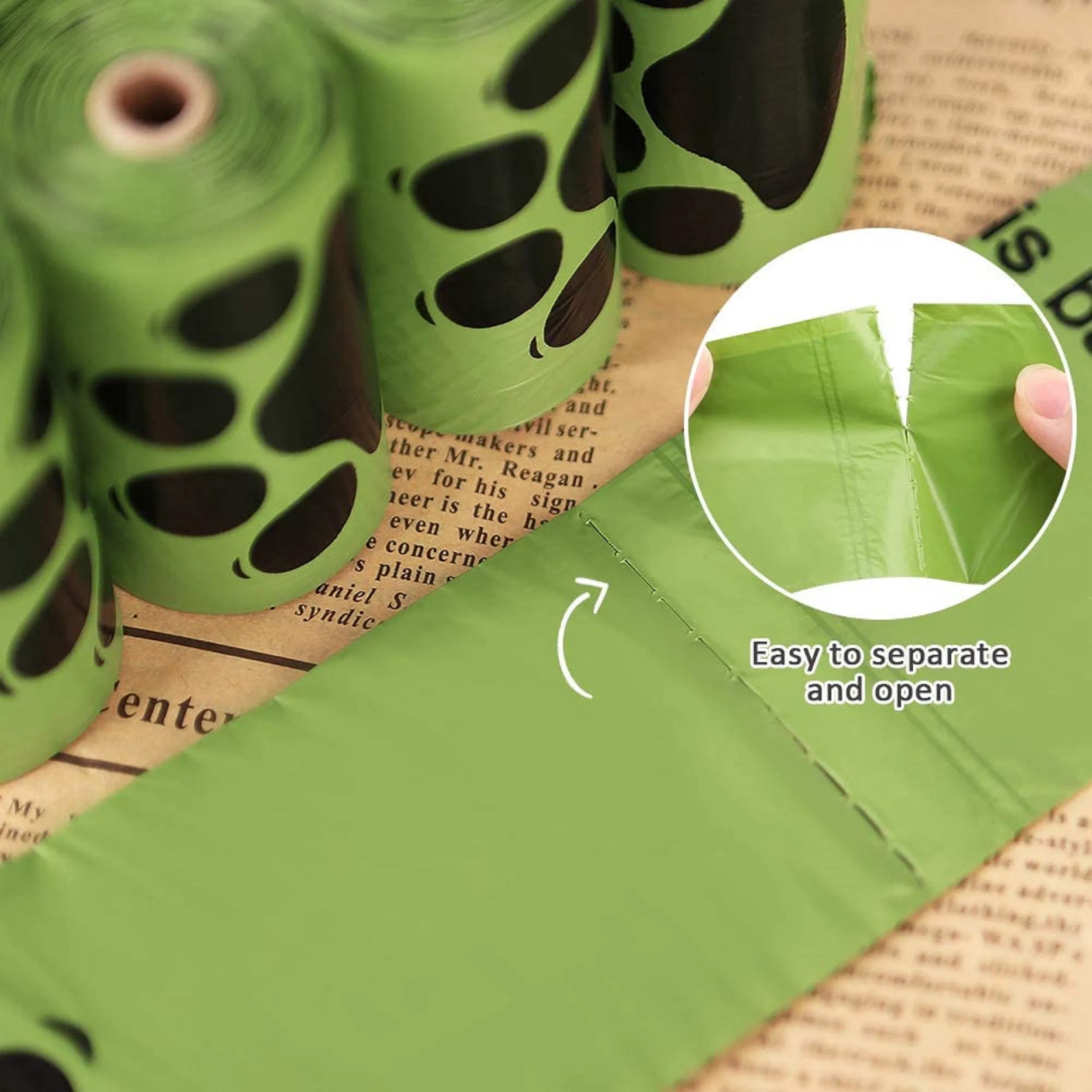 Customized Biodegradable Dog Poop Bag, Compostable Dog Poop Bag, Pet Waste Bag