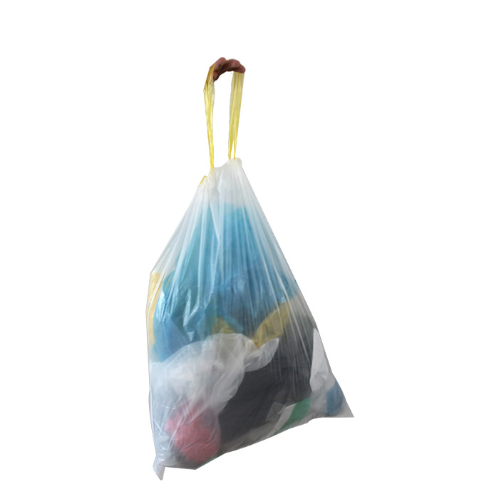 Disposable Drawstring Garbage Bag Plastic Colorful Trash Cheap Kitchen Compostable Garbage Bag on Roll 15PCS/Pack
