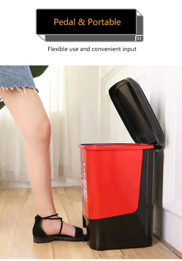 Double Compartment Medical Waste Recyling Bin