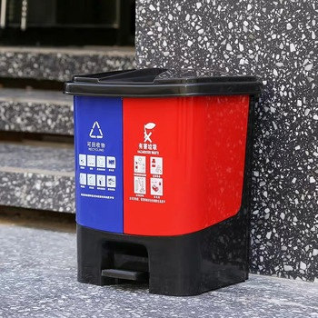 Double Compartment Medical Waste Recyling Bin