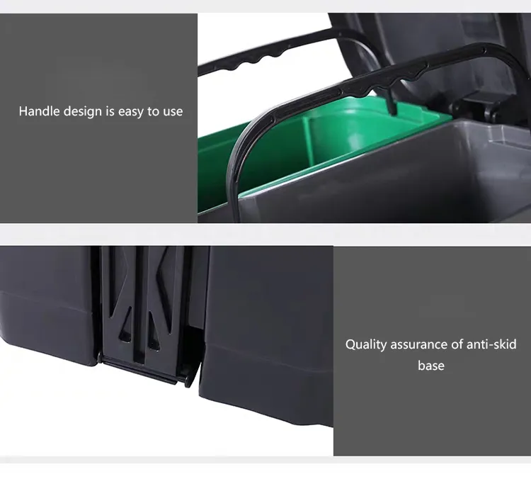 Double Compartment Medical Waste Recyling Bin