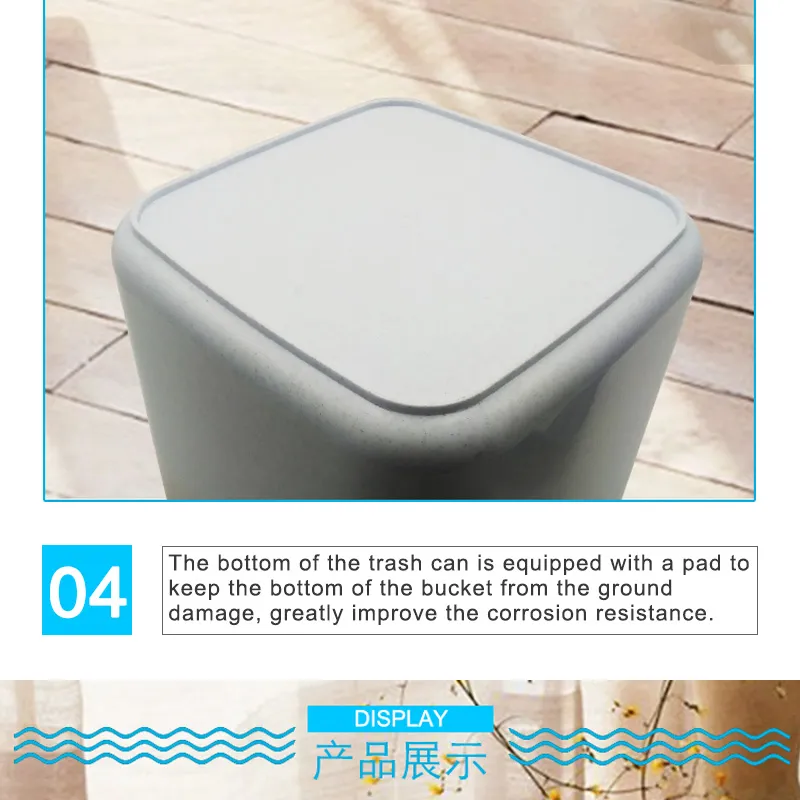 Durable Homeware Plastic Rubbish Bin Plastic Dustbin