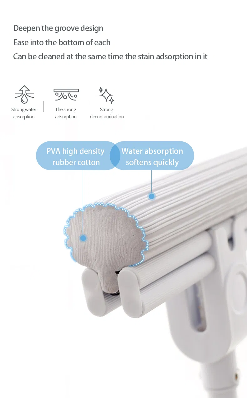 Factory Production Quick Clean PVA Mop 27cm Sponge Double Roller Refill Head Cleaning Product