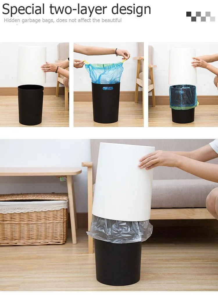 Fancy Open Top Household Wholesale Indoor Plastic Waste Bin
