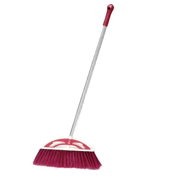 Floor Brush Broom with Leaf Decoration