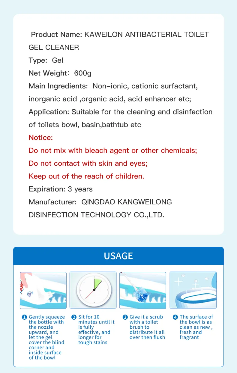 Fully Stocked Kills 99.999% of Germs Eco-Friendly Fresh-Fragrant Toilet Bowl Cleaner Gel for House Keeping