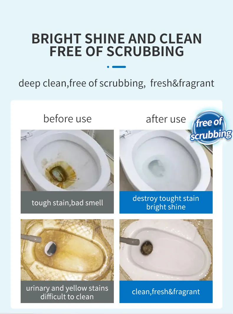 Fully Stocked Kills 99.999% of Germs Eco-Friendly Fresh-Fragrant Toilet Bowl Cleaner Gel for House Keeping