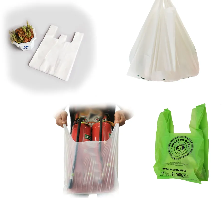 Garbage Carrier Plastic Grocery T Shirt Packaging Shopping Bag