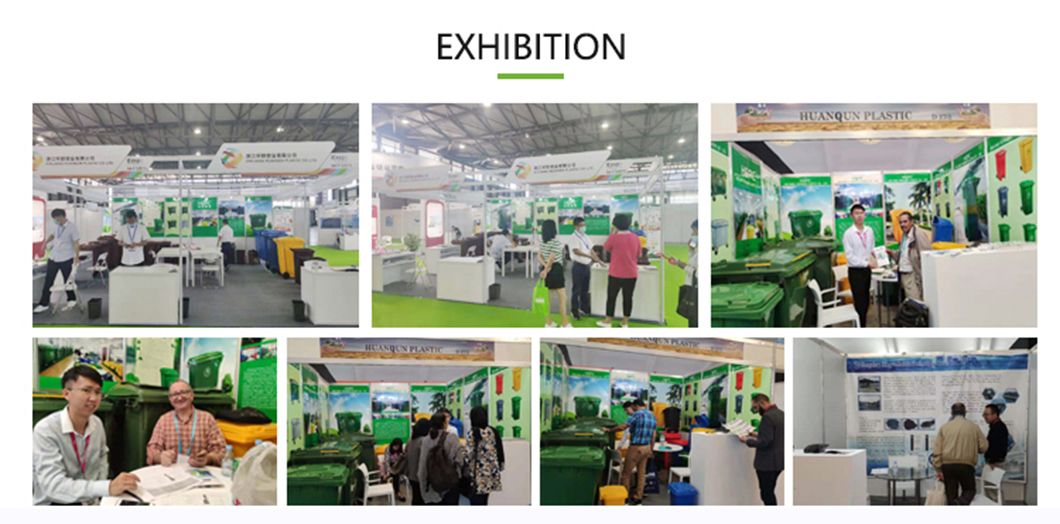 Green Yellow Color Garbage Bin 13 Gallon Trash Can 120 Liter Plastic Dustbin