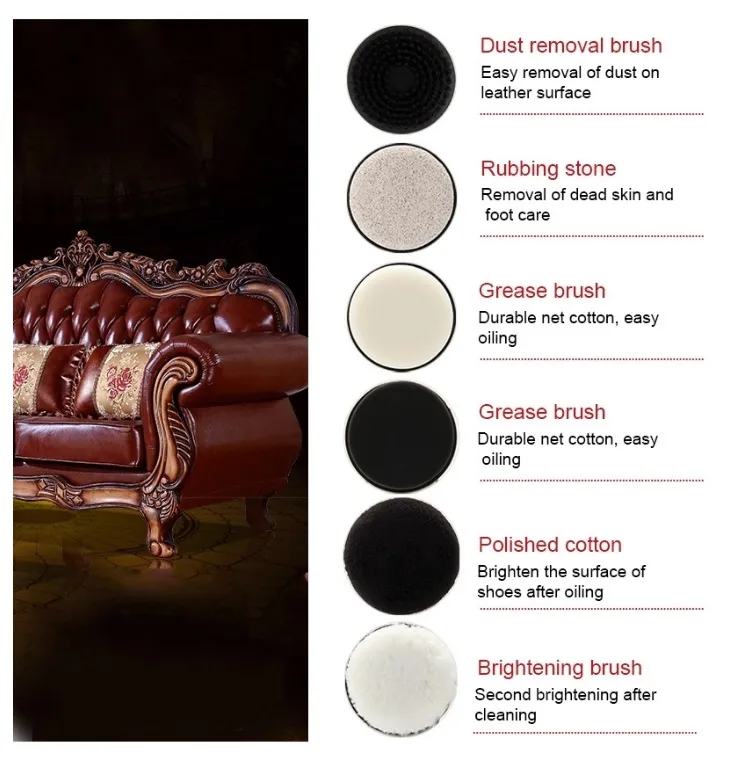 Handheld Electric Multifunctional DC Direct Charge & Battery Powered Leather Care Cleaning Brush
