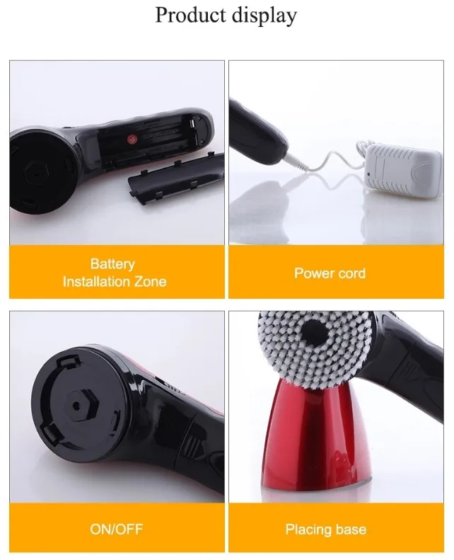 Handheld Electric Multifunctional DC Direct Charge & Battery Powered Leather Care Cleaning Brush