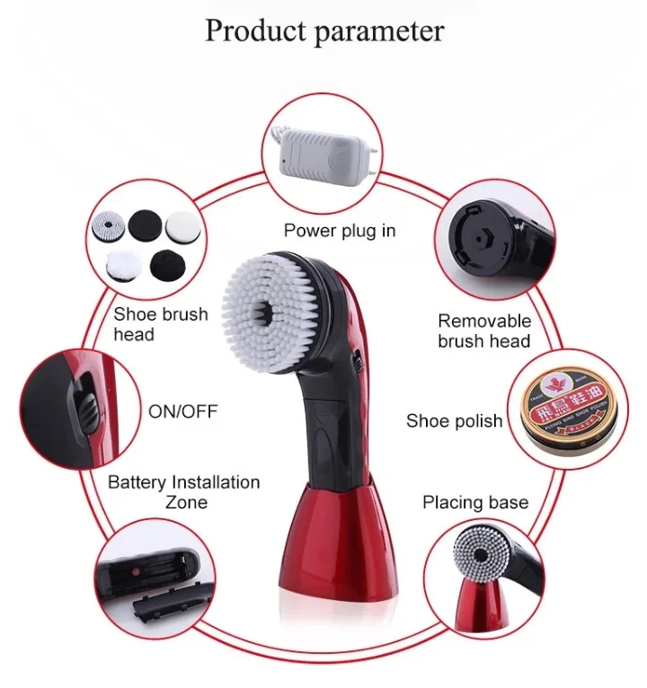 Handheld Electric Multifunctional DC Direct Charge & Battery Powered Leather Care Cleaning Brush