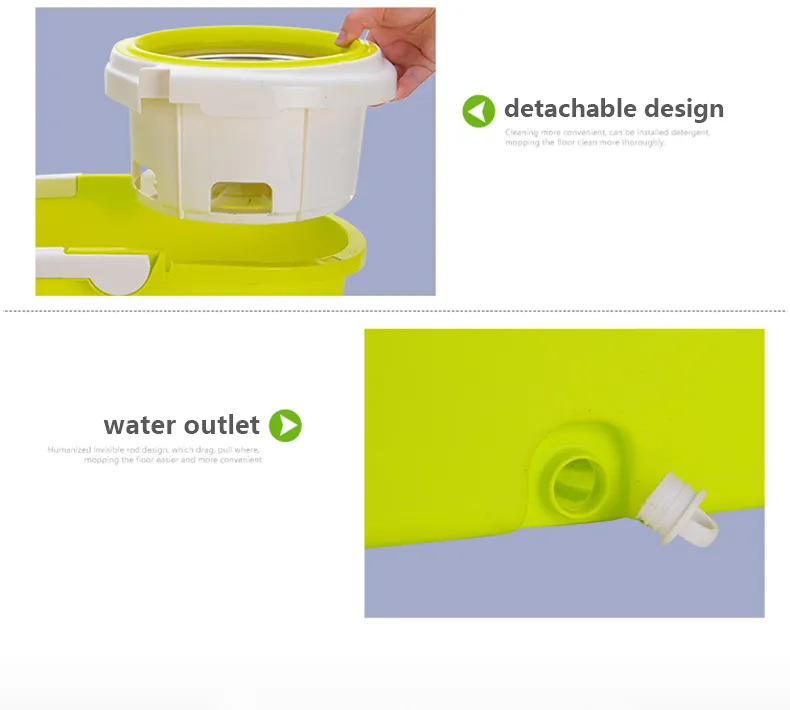 Hot Sales Rotating Mop Automatic Drying Dual Drive Thickening Labor-Saving Hands-Free Increase Mop Bucket