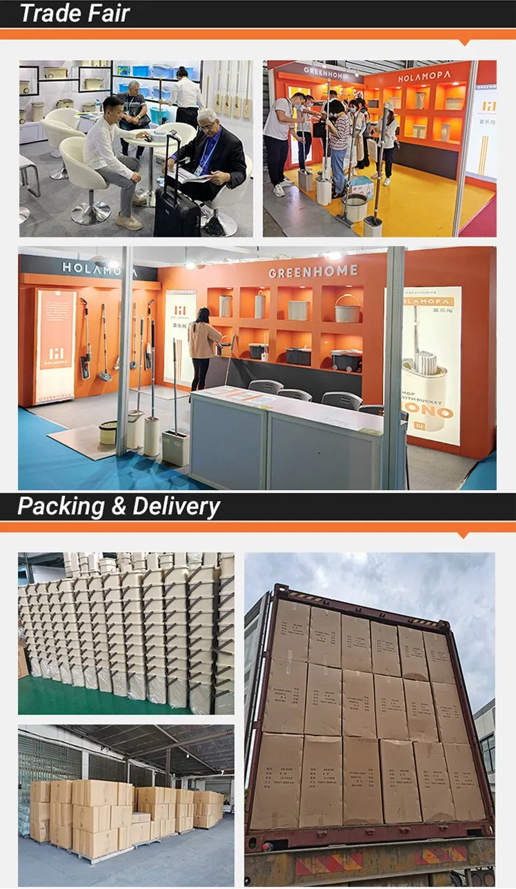 Household Three Parts Pole Clever Floor Cleaning Elf Mop Microfiber Lazy Flat Magic Spray Mop