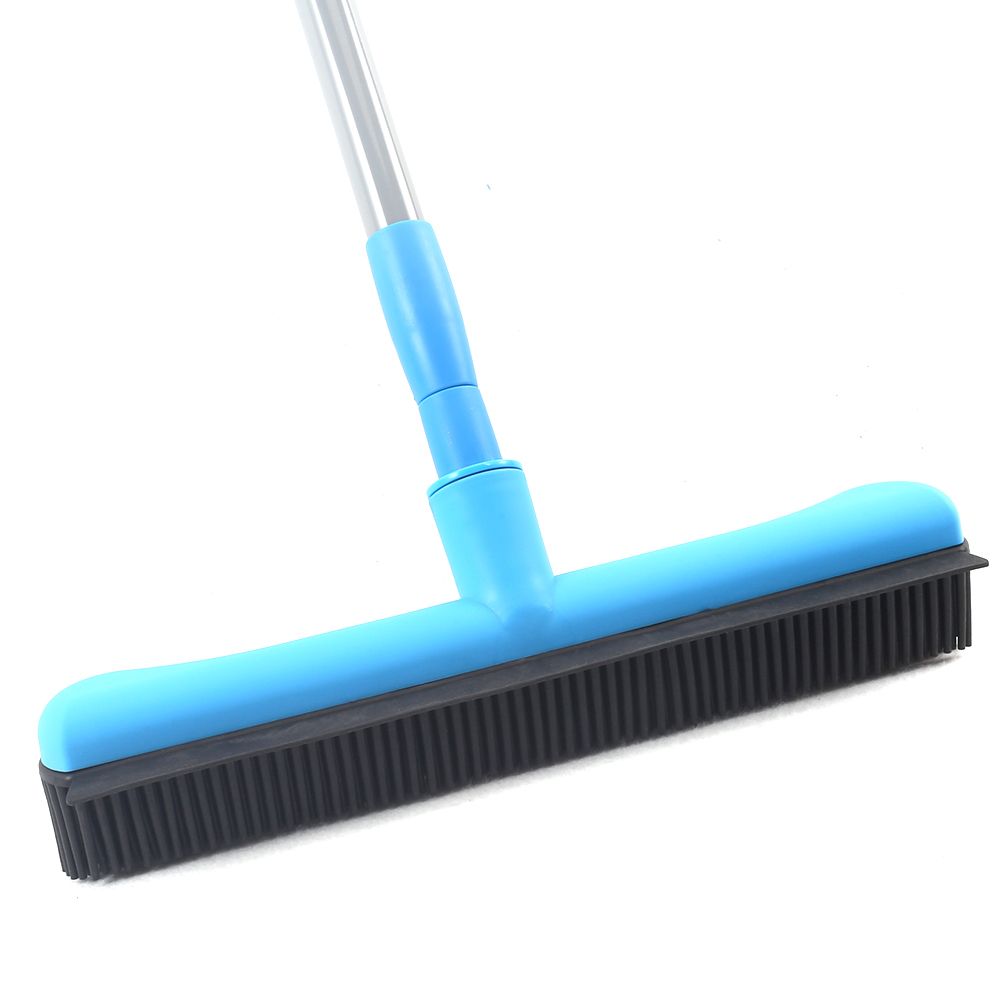 Long Handle Carpet Rake Floor Brush Pet Hair Squeegee Broom