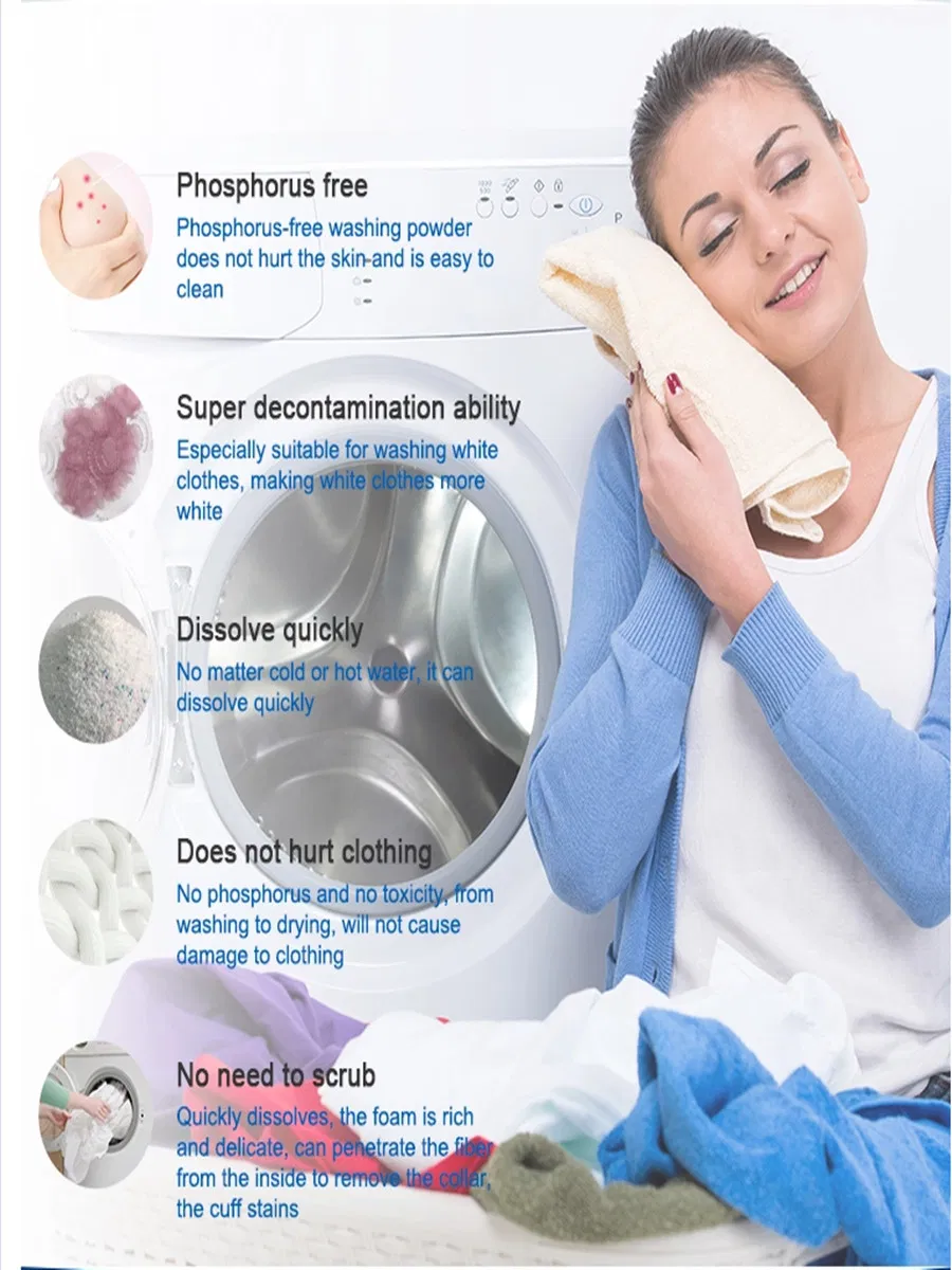 Low Density High Foam Laundry Washing Powder/Detergent Powder/Lessive En Poudre