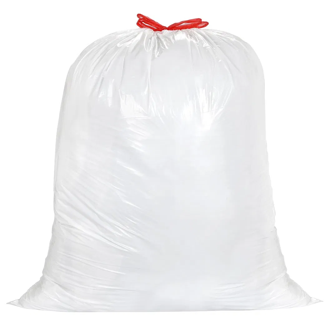 Manufacturers Custom Drawstring Trash Bag Compostable Biodegradable Plastic Garbage Bag with Drawstring