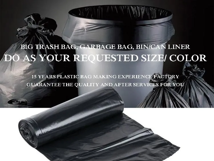 Medium Size Plastic Trash Can Rolling Garbage Bag
