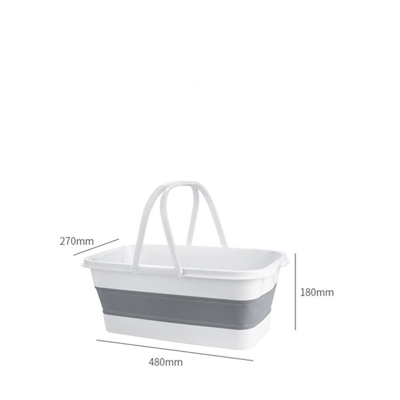 Mop Bucket Rectangular Household Compression Folding Big Bucket Portable Plastic Thickened Mop Bucket Mopping The Floor Squeeze Bucket