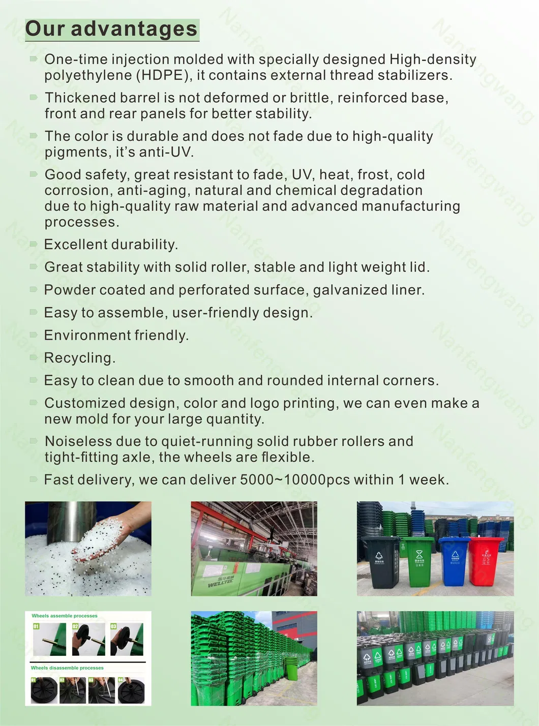 Outdoor and Indoor Plastic Dust Waste Rubbish Bin for Apartment Use