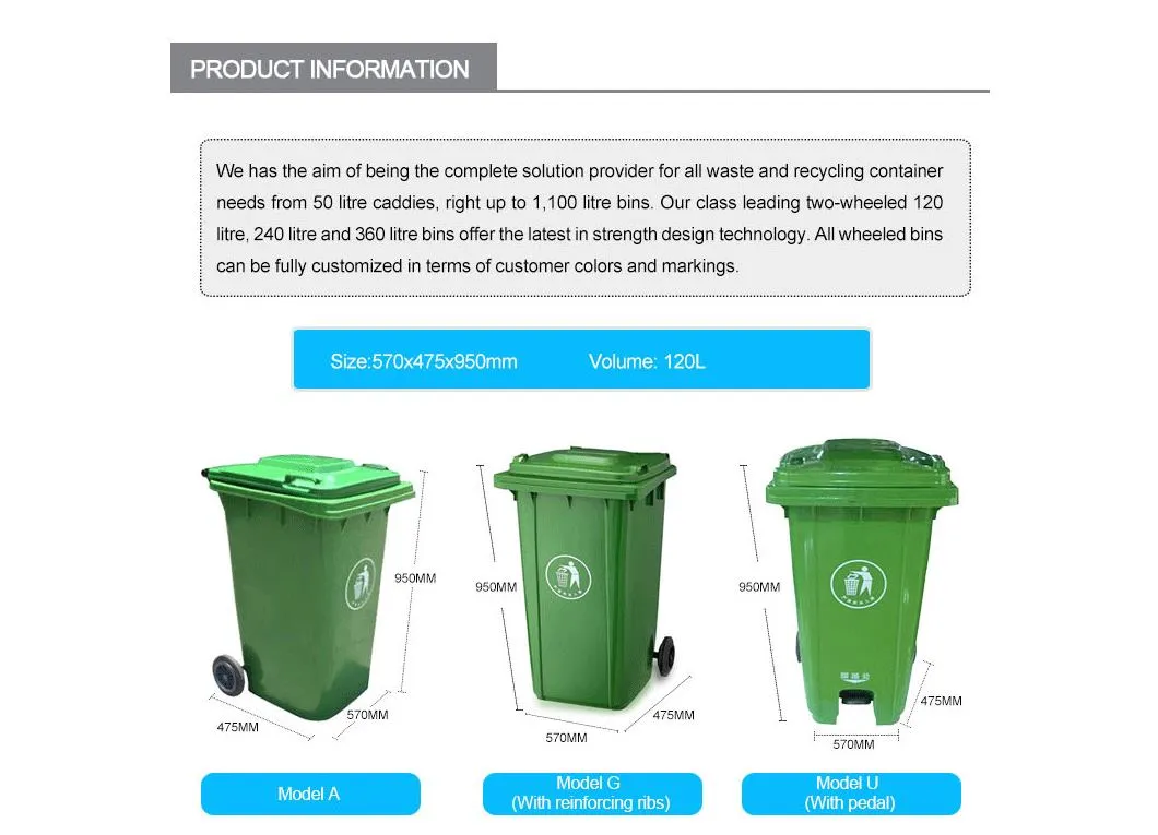Plastic Dustbin Storage Recycling Containers for Dustbin Storage