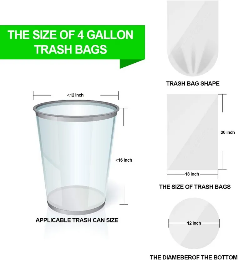 Plastic Sheet Can Garbage Trash PE Packaging Polyethylene Polythene Liners