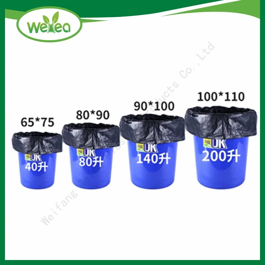 Polythene Customized HDPE LDPE Trash Bag on Roll with Good Quality