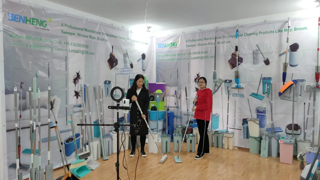 PVA Sponge Mop with Self-Washing and Squeeze Drying Bucket