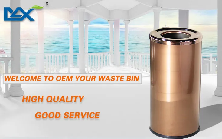 Rose Golden Waste Collection Equipment Container Color Codes Garbage Bins