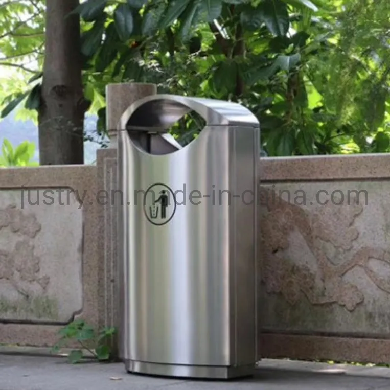 Round Rubbish Bins Stainless Steel