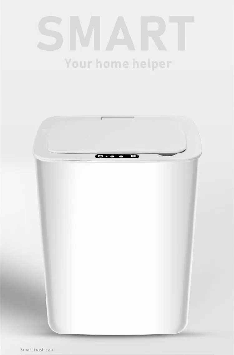 Samrt Home Using Rubbish Dustbin Automatic Sensor Lid Opening Garbage Bin Kitchen ABS Trash Can with Sensor