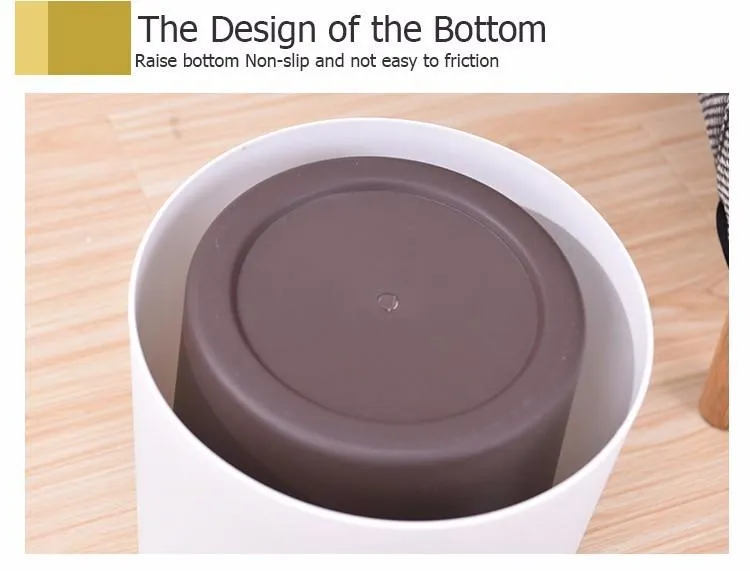 Simple Design Household Office Plastic Dustbin