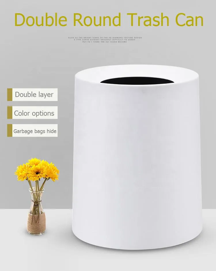 Simple Design Household Office Plastic Dustbin
